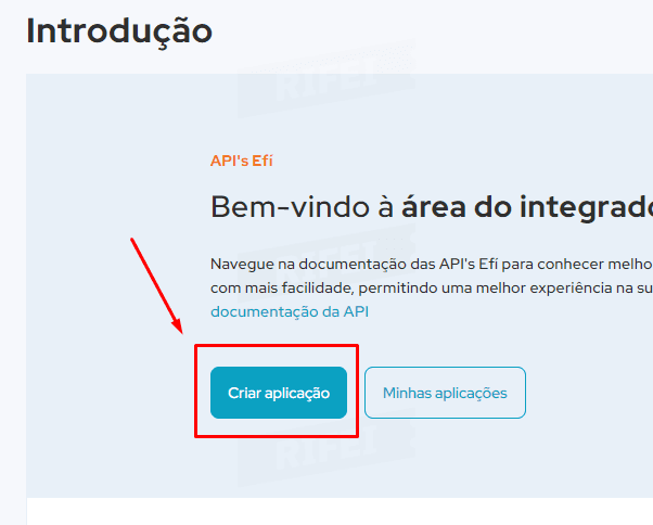 criar aplicacao efi