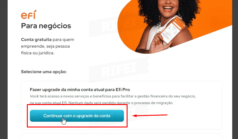 continuar upgrade efi
